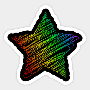 Rainbow star lgbt gay lesbian Sticker